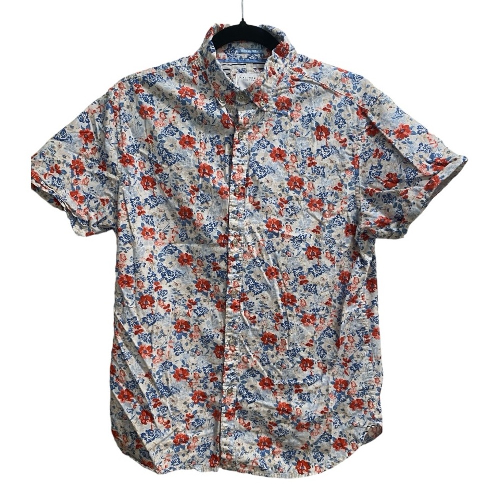 Cactus Man Ricky Singh Floral Short Sleeve Button Up, sz. Medium‎ EUC